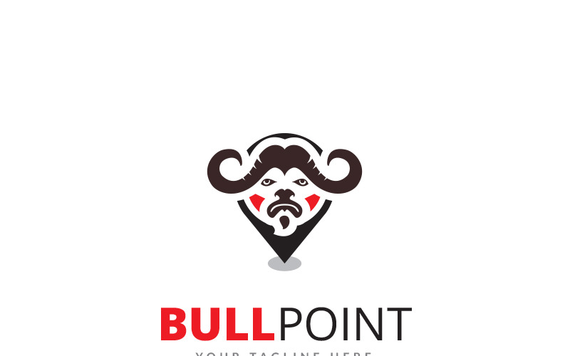 Download Шаблон логотипа "Bull Point Logo Template" / Bull Point Logo Template - Шаблон логотипа на тему графика agency angry animal zoo app application auto express bison black point branding brand buffalo bull attack logo club cool damage
