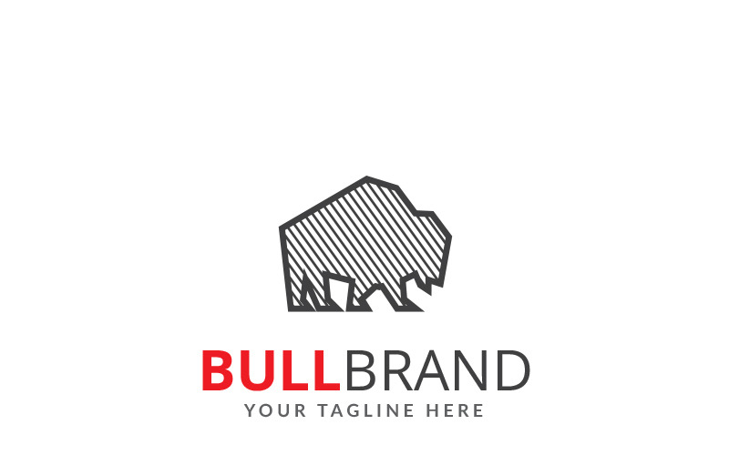 Download Шаблон логотипа "Creative Bull Brand Logo Template" / Creative Bull Brand Logo Template - Шаблон логотипа на тему графика attack black blue brand brave bull head logo mark business company creative dynamic forex gray logotype modern monetizing money red