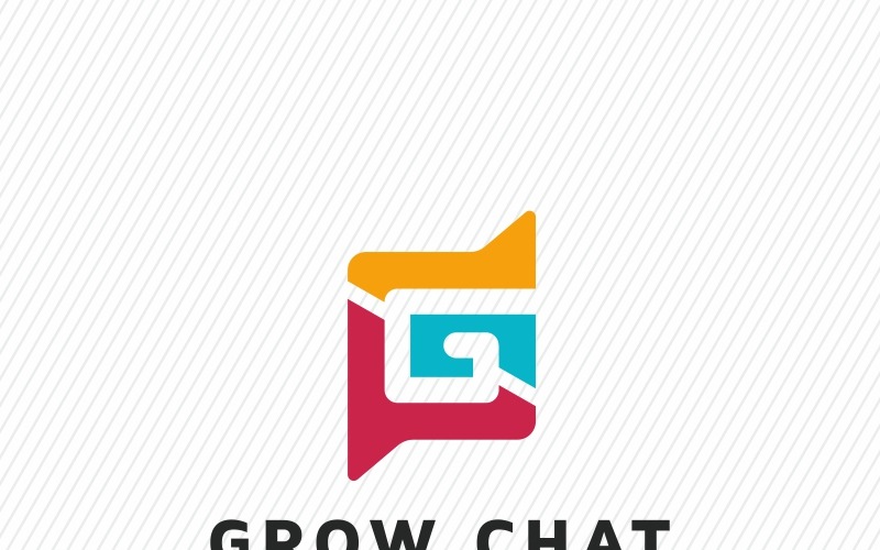 Download Шаблон логотипа "Grow Chat - G Letter Logo Template" / Grow Chat - G Letter Logo Template - Шаблон логотипа на тему графика abstract ad app chat communicative community connect creative design g letter logo game graphic language media organization people psd social
