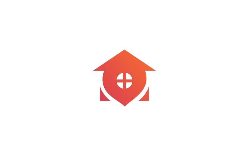 Huis punt Logo sjabloon
