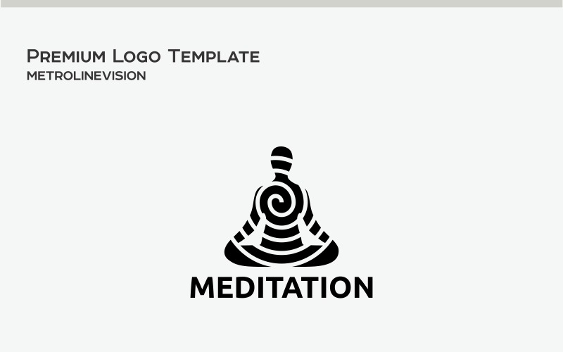 Meditáció logó sablon