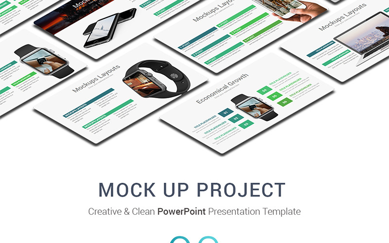Modello PowerPoint di progetto mock up