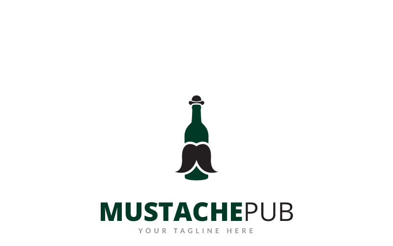 Download Шаблон логотипа "Mustache Pub Ver 3 Logo Template" / Mustache Pub Ver 3 Logo Template - Шаблон логотипа на тему графика apps bar beer brand branding business chef clean cook corporate cuisine easy fest food funny hat iconic identity logo logotype