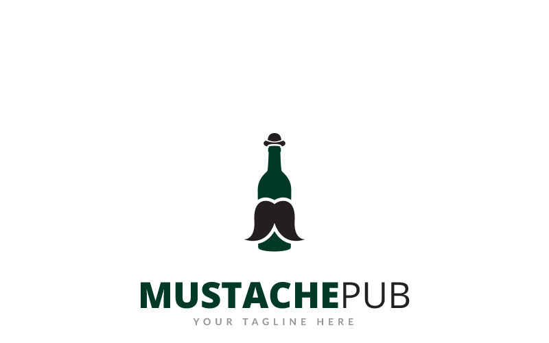 Mustache Pub Ver 3 Logo Template