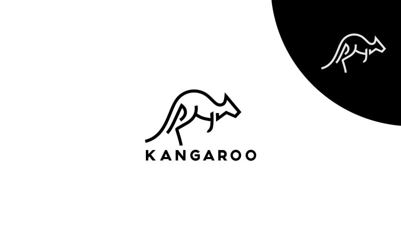 Шаблон логотипа кенгуру