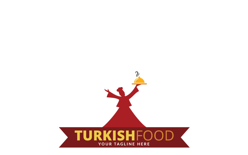 Turks eten Logo sjabloon