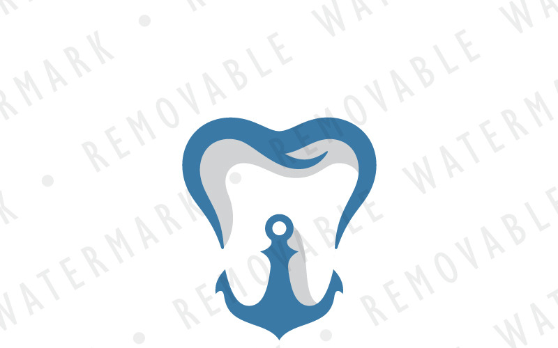 Download Шаблон логотипа "Anchor Tooth Logo Template" / Anchor Tooth Logo Template - Шаблон логотипа на тему графика sea ocean water marine coastal dental molar hook implant tooth anchor dentist clinic logo design template beauty harbor medical restaurant