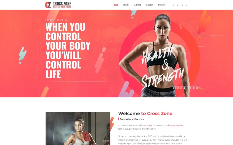 Cross Zone - CrossFit Studio WordPress Elementor téma