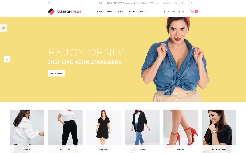 Fashion - Магазин одягу OpenCart шаблон