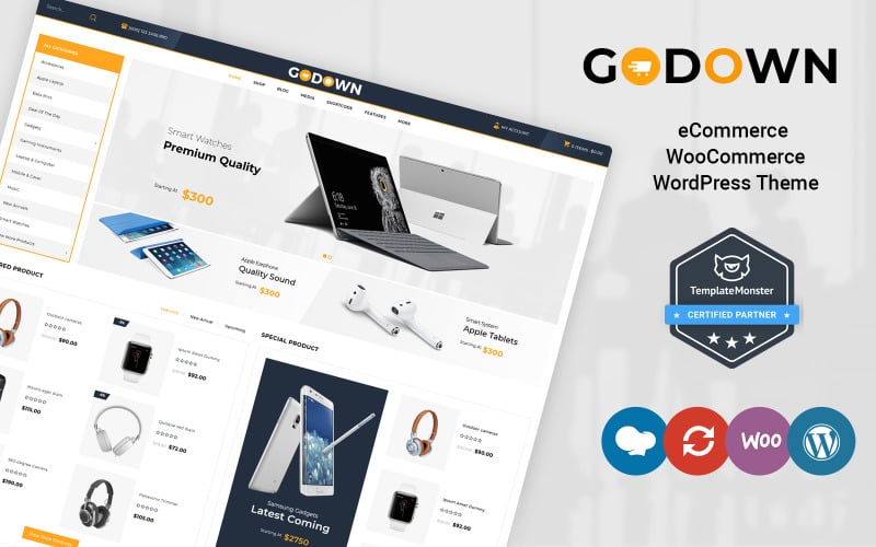 GoDown - Tema WooCommerce multiuso per l'elettronica