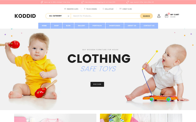 Koddid Kids WooCommerce Teması