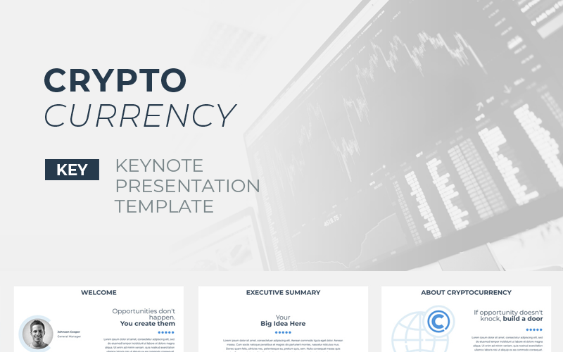 Moneda criptográfica: plantilla de Keynote