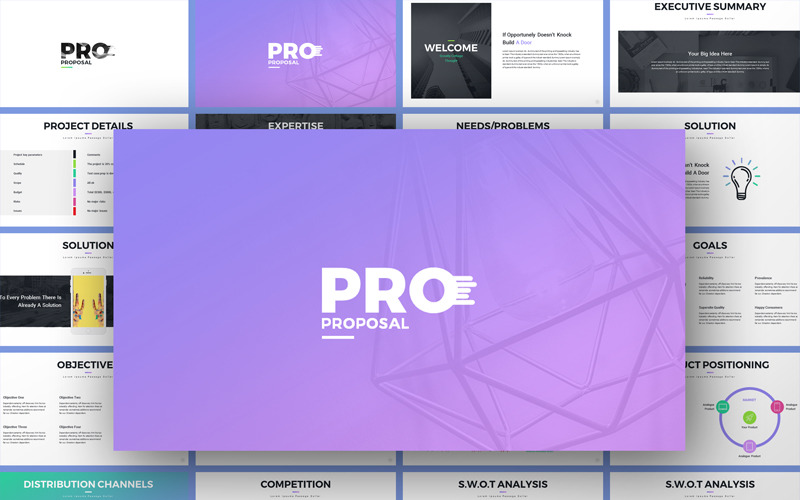 PowerPoint-sjabloon voor pro-projectvoorstel
