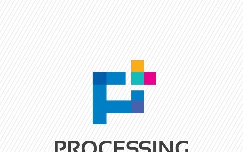 Download Шаблон логотипа "Processing P Letter Logo Template" / Processing P Letter Logo Template - Шаблон логотипа на тему графика addition agency brand business consultant consulting corporate entertainment identity investment letter p marketing media p logo plus symbol pole positive