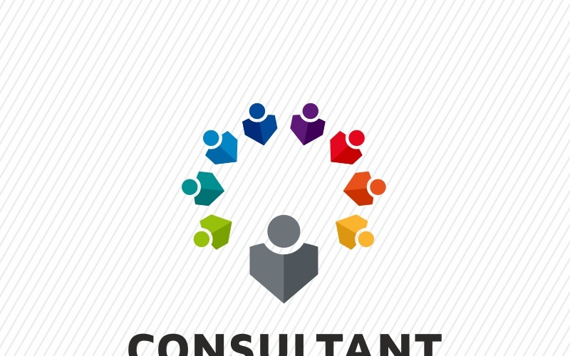 Шаблон логотипа человека консультанта