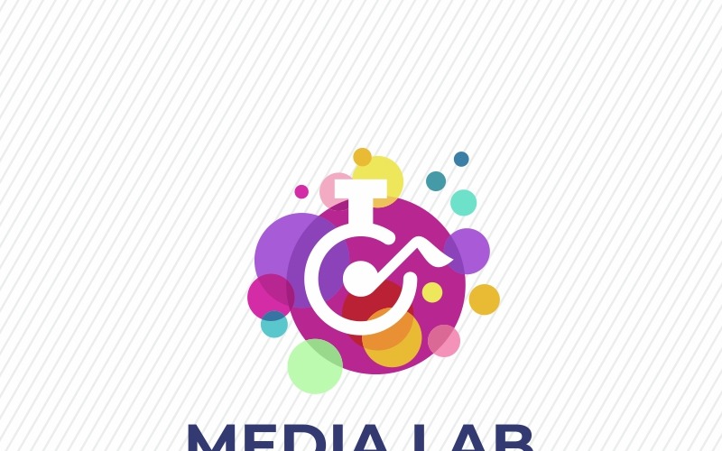 Шаблон логотипа медиа-лаборатории