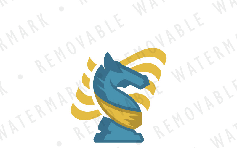 Download Шаблон логотипа "Strategic Cavalry Logo Template" / Strategic Cavalry Logo Template - Шаблон логотипа на тему графика game flag horse backup planning knight military chess cavalry strategy tactics logo design template consulting support investing security hotel realty