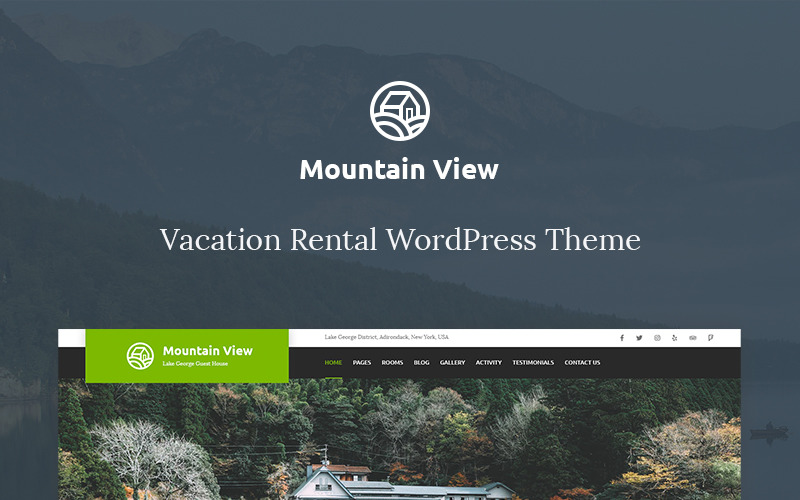 Tema WordPress de aluguel de férias - Mountain View
