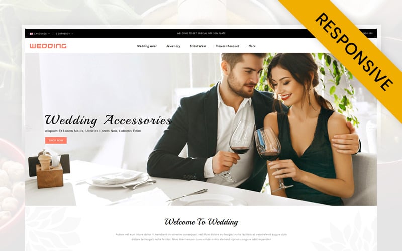 Wedding Collection Store OpenCart Responsive Template