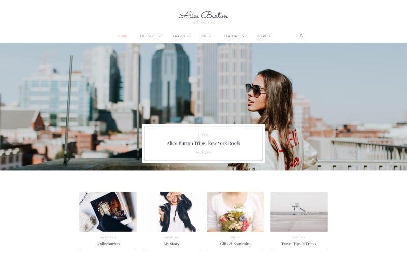 личный блог wordpress elementor тема