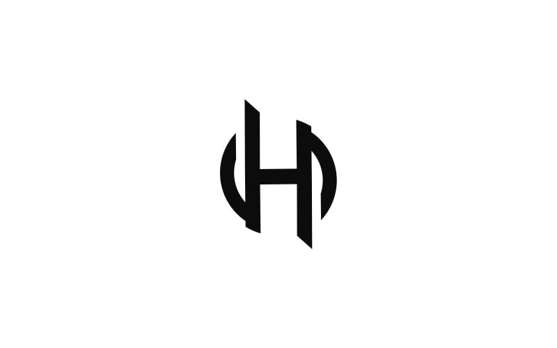 Буква H шаблон логотипа