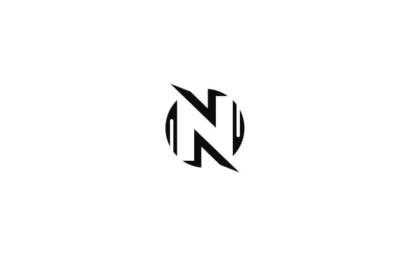 Буква N шаблон логотипа