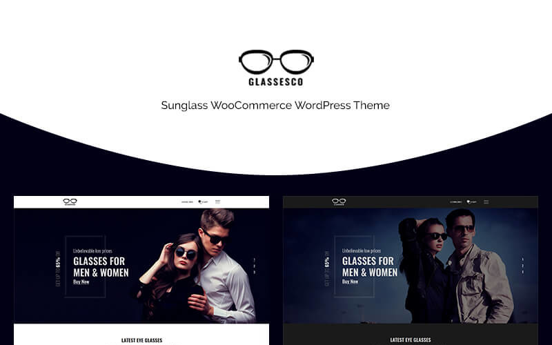 Glassesco - sluneční brýle WooCommerce téma