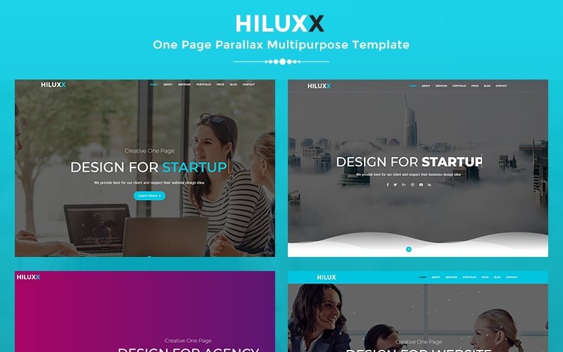 Hiluxx - Mall för en sida för parallell målsida
