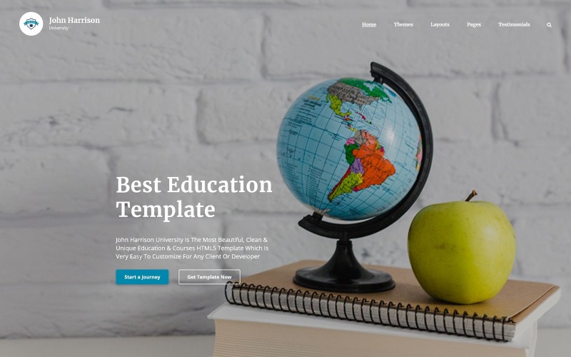 John Harrison - Elegant utbildning, flersidig HTML-webbplatsmall