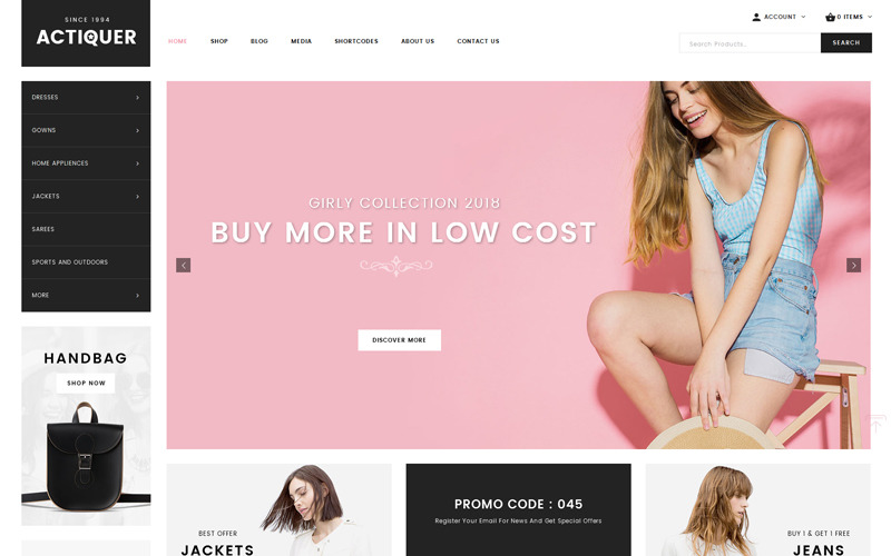 Motyw Actiquer WooCommerce