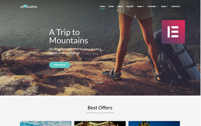 туристическая компания wordpress elementor theme