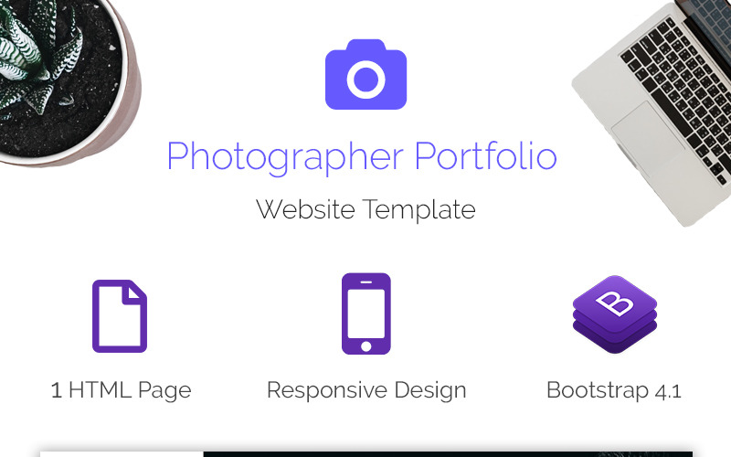 Photographer - Portfolio Template Bootstrap v4.1 Landing Page Template