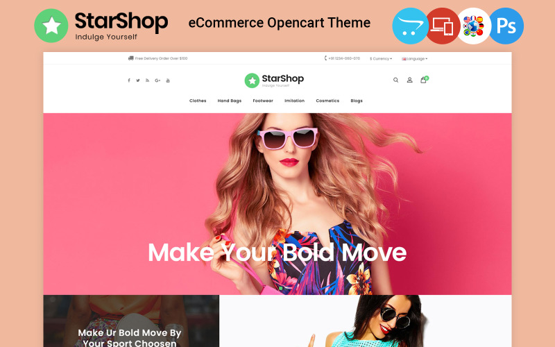 StarShop Multipurpose OpenCart Template - TemplateMonster