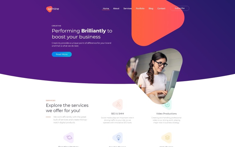 корпоративное цифровое агентство wordpress elementor theme