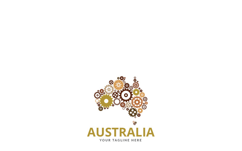 Download Шаблон логотипа "Australia Logo Template" / Australia Logo Template - Шаблон логотипа на тему графика adventure australia camping eco editable logo template environment fern guide guided tour hiking koru locator maori map natural nature park
