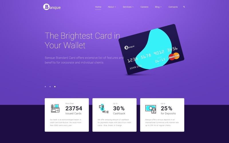 финансовый многостраничный шаблон сайта html5
