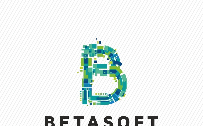 Download Шаблон логотипа "Betasoft Logo Template" / Betasoft Logo Template - Шаблон логотипа на тему графика app apparel b letter logo bold brand clean color full media mobile modern social sport strong tough web 3d agency