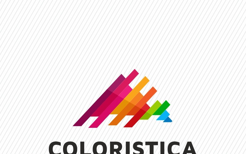 Coloristica Triangle Logo colorato modello