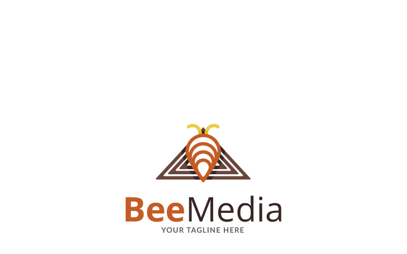 Download Шаблон логотипа "Creative Bee Brand Logo Template" / Creative Bee Brand Logo Template - Шаблон логотипа на тему графика animal art bee brand business corporate creative creativity design entertainment flower fly graphic honey hornet icon illustrator image insect logo