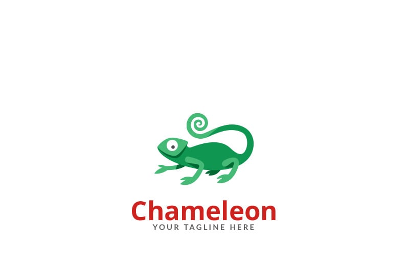 Download Шаблон логотипа "Creative Chameleon Logo Template" / Creative Chameleon Logo Template - Шаблон логотипа на тему графика app brand identity business cartoon chameleon color image company corporate creative cute fun green leaf lizard logo nature reptile resizable