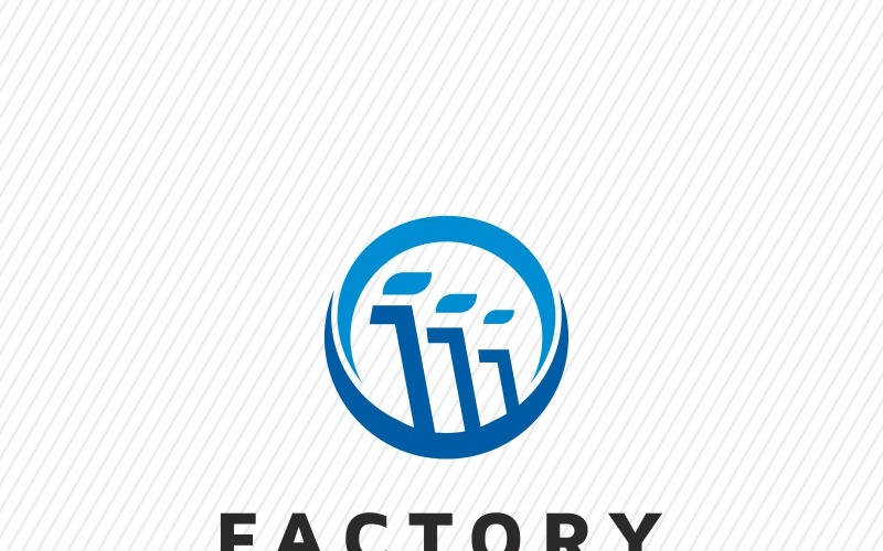 Download Шаблон логотипа "Factory Logo Template" / Factory Logo Template - Шаблон логотипа на тему графика badge logo brand build building business clean design corporate creative studio fabric factory clever smokestack gear identity industrial industrial industry