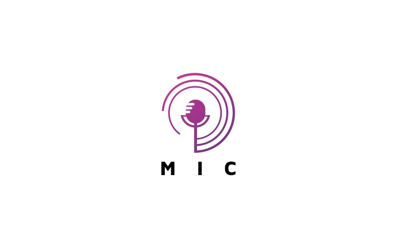 Modello di logo del microfono