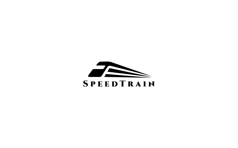 Modello di logo del treno di velocità