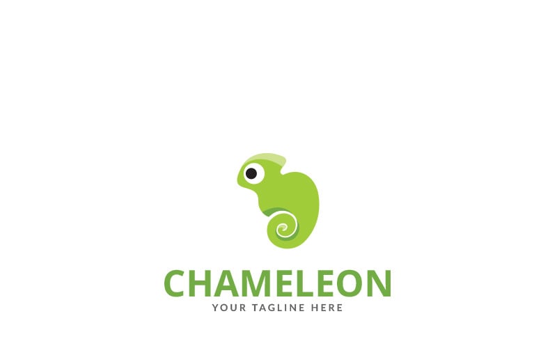 Modelo de logotipo de design do camaleão