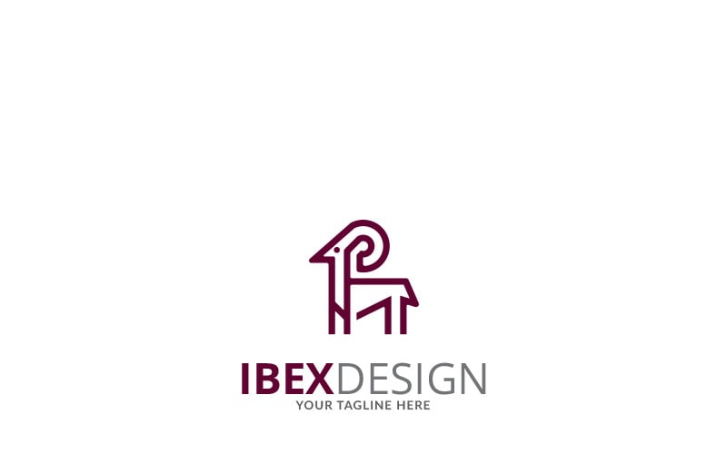 Modelo de logotipo de design Ibex