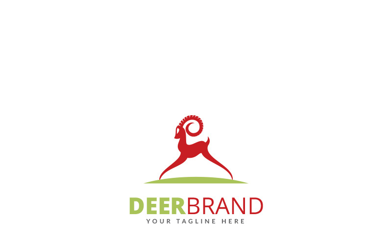 Шаблон логотипа бренда олень