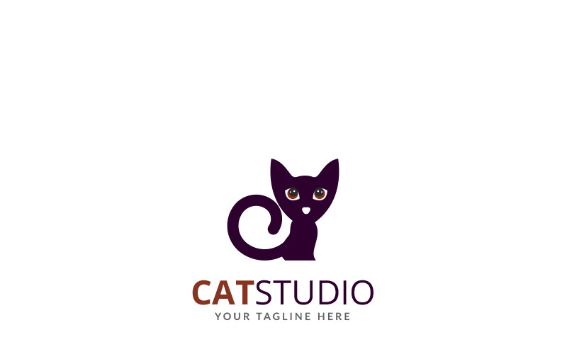 Шаблон логотипа Creative Cat Studio