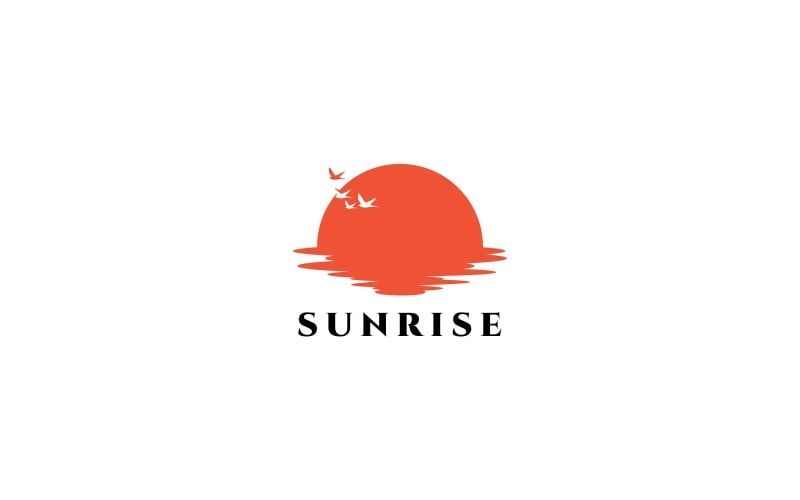 Шаблон логотипа восход
