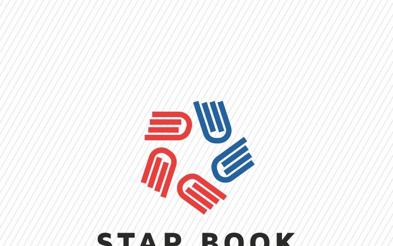Download Шаблон логотипа "Star Book Logo Template" / Star Book Logo Template - Шаблон логотипа на тему графика agency book store booker booklet bookshop brand business colorful company concept corporate design editable exclusive free font resizeble idea identity