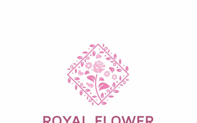 Szablon Logo Royal Flower